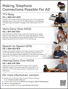 Wisconsin Relay Flyer - English & Spanish